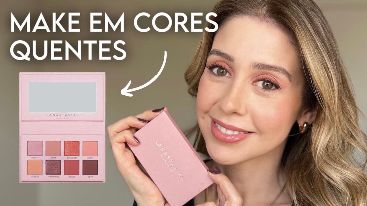 MAKE EM CORES QUENTES | Tutorial de maquiagem