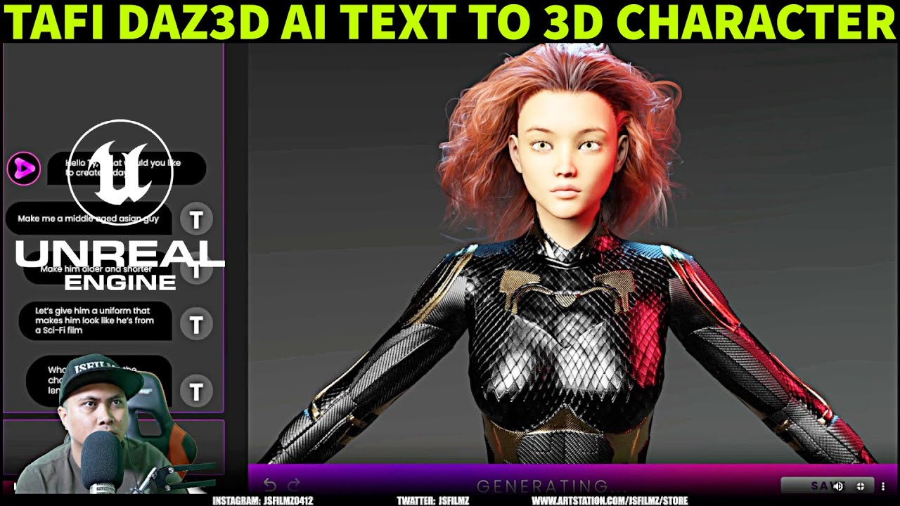 Tafi Daz3d AI Text to 3d Character