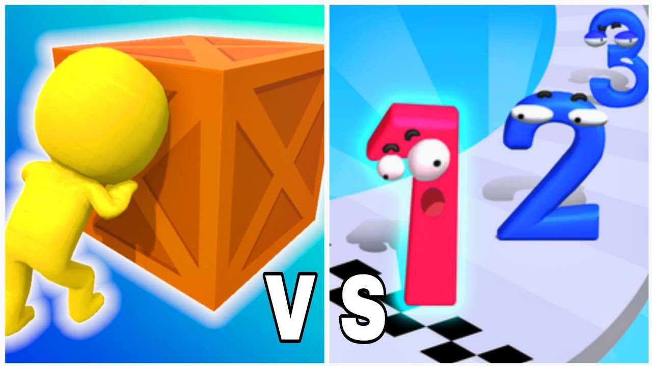 Number Master vs Push Harder - All Level Gameplay (NOOB vs PRO vs HACKER) 