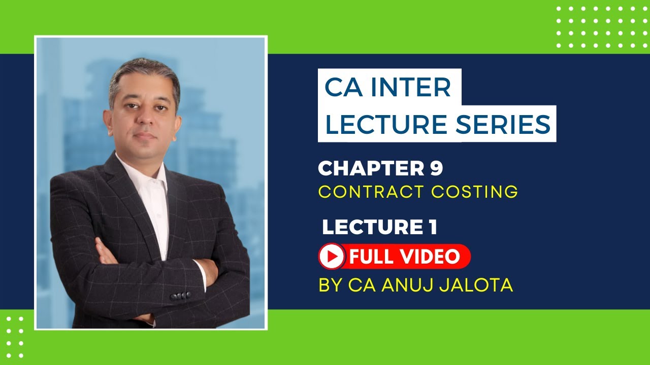 Contract costing free online video tutorial &ndash; Lecture 1