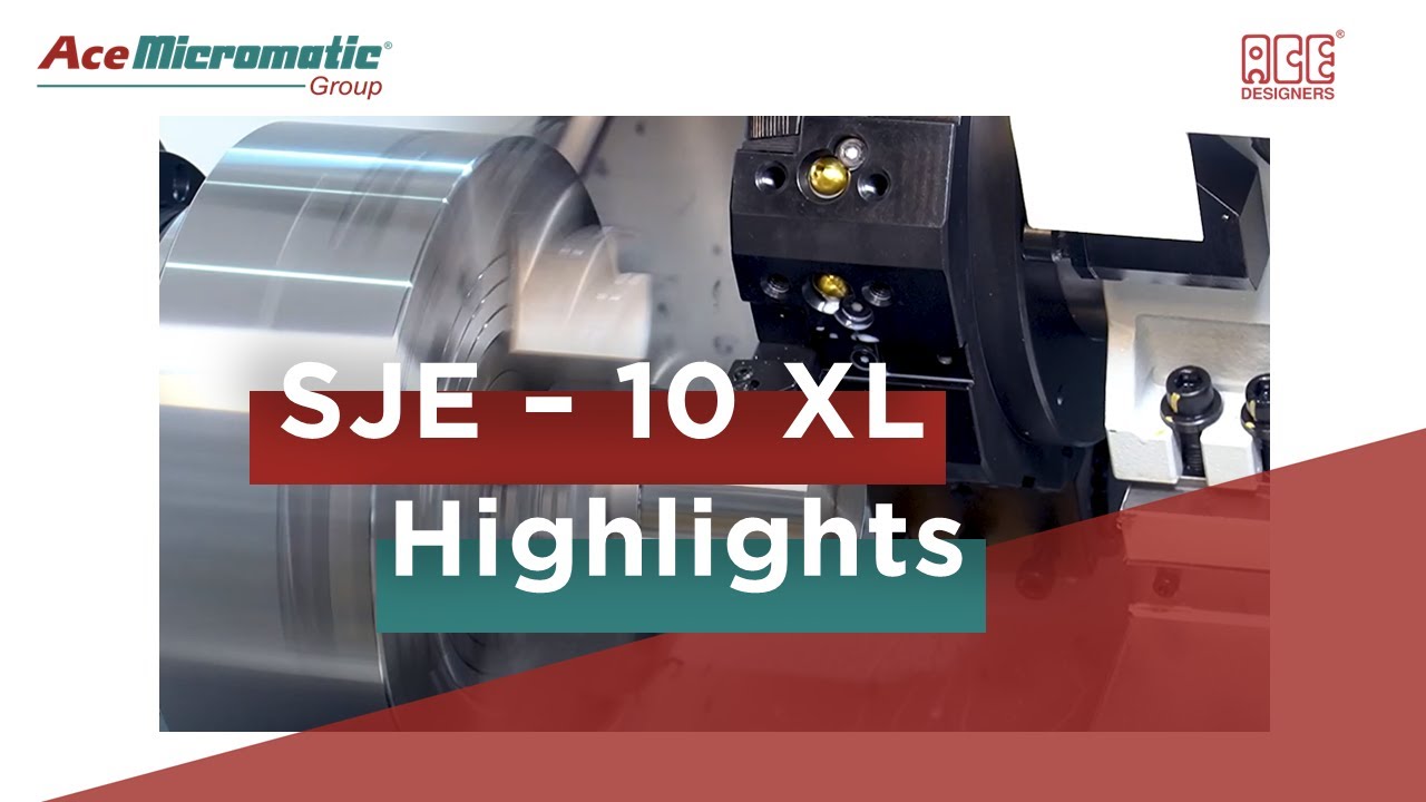 Ace Designers CNC Lathe Model : SJE -10 XL with High Power Spindle Motor