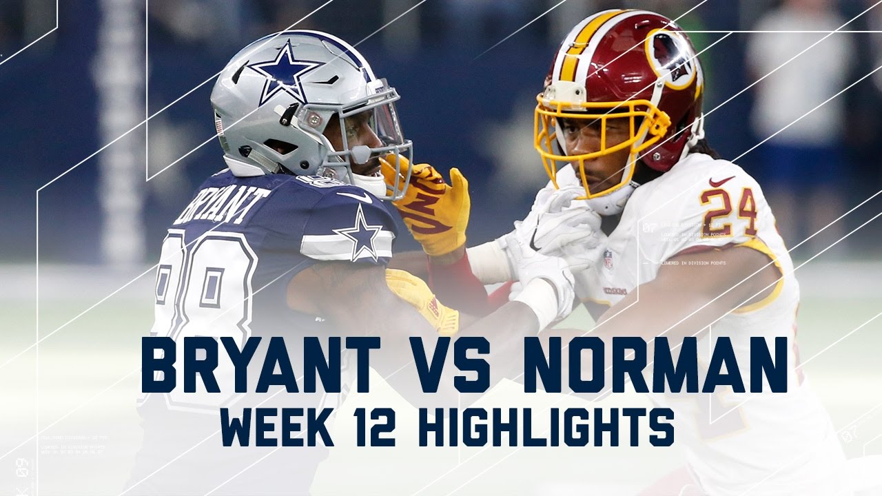 Dez Bryant vs. Josh Norman Thanksgiving Day | Redskins vs. Cowboys | NFL Week 12 Player Highlights