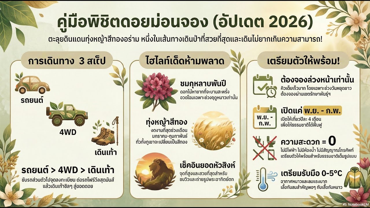 คู่มือพิชิตดอยม่อนจอง อัปเดต 2026
