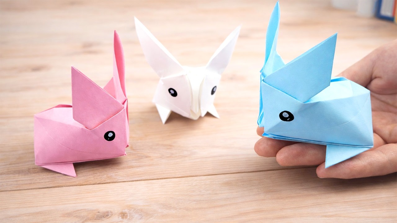 Osterhasen basteln aus papier - Ostergeschenke selber machen - Basteln für ostern