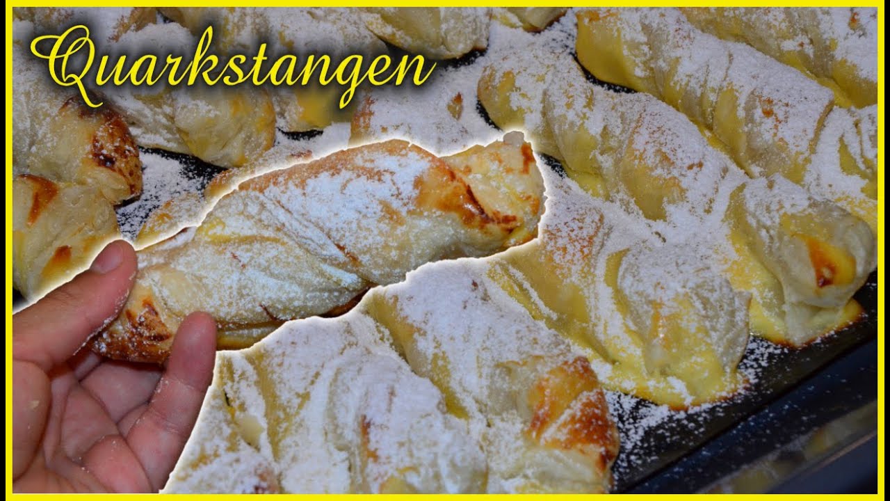Pudding Quarkstangen mit Blätterteig