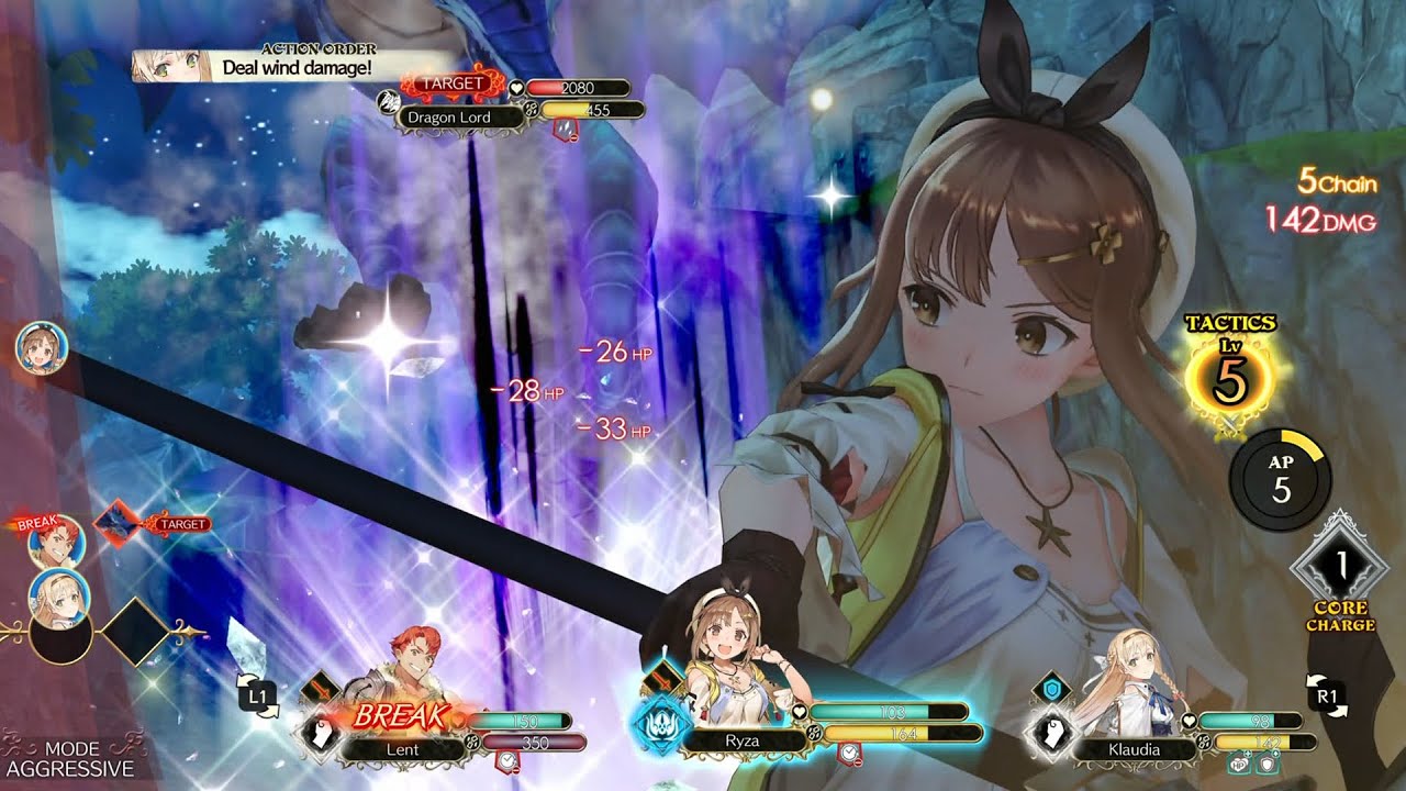 Atelier Ryza - Dragon Lord BOSS Fight - Hard Mode Gameplay