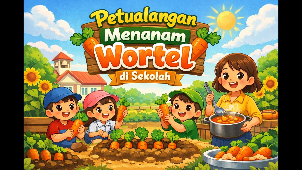 Petualangan Menanam Wortel di Sekolah | Cerita Anak Edukatif