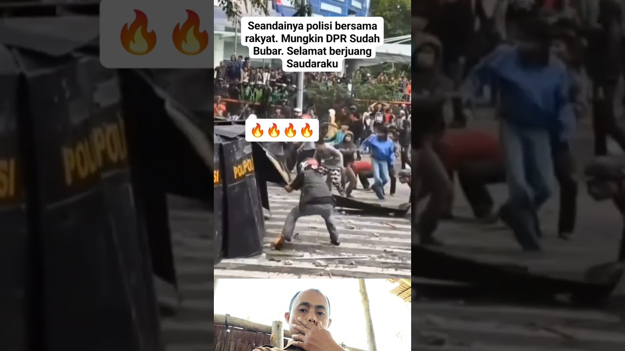 Seandainya polisi bersama rakyat #trending #dpr #news #highlights #demo