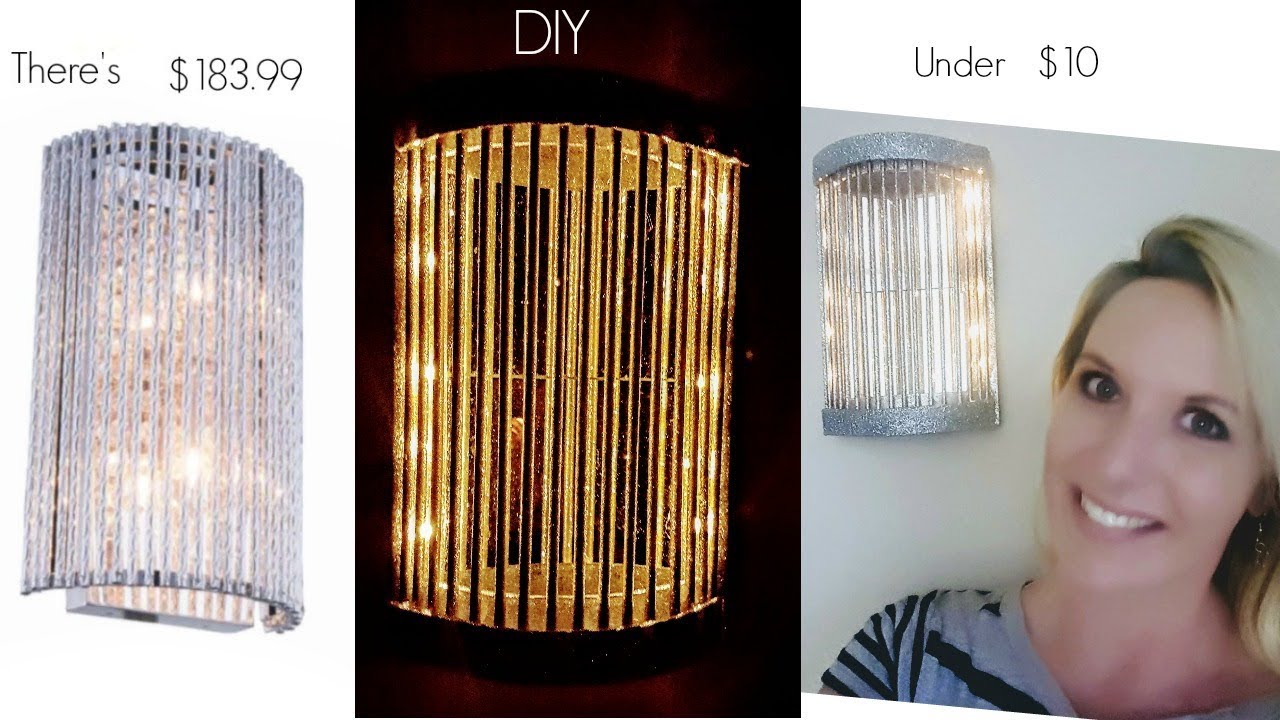 DIY Dollar Tree Wall GLAM Sconce 💎 Home Decor -  2018