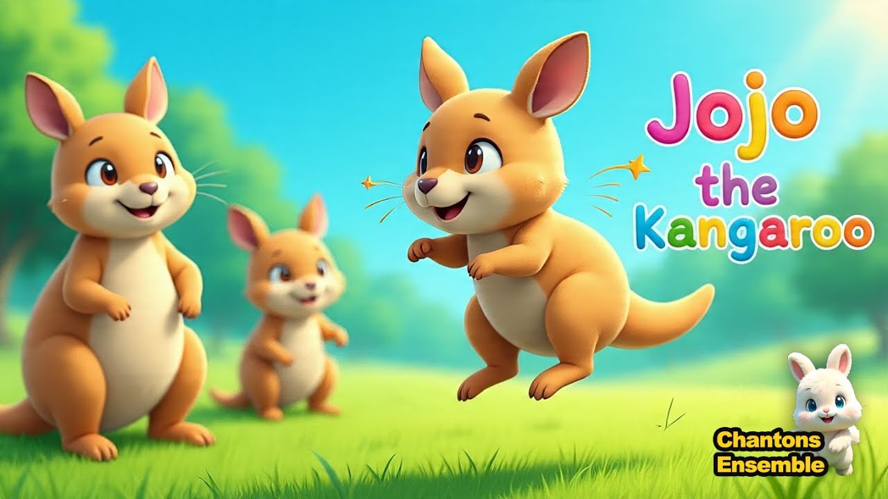Jojo le Kangourou 🦘 | Chanson Enfantine sur le Courage et la Patience 🎵