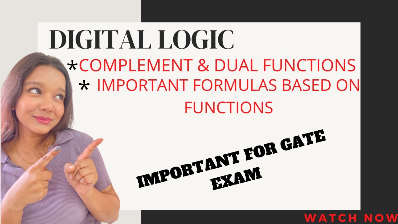 Dual and Complement function || DIGITAL LOGIC|| GATE EXAM|| CS & IT