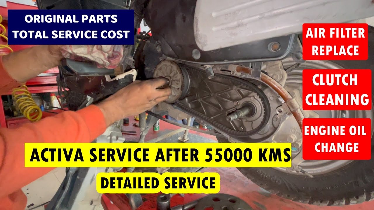ACTIVA SERVICE AFTER 55000 KM | SUPER PERFORMANCE | POWER | #activaservice #activa #hondaactiva