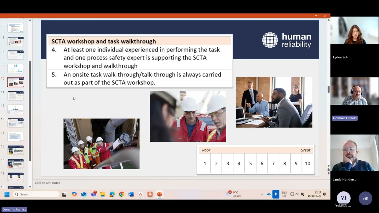 Safety Critical Task Analysis (SCTA) Health Check: Tip 3 - The Right People