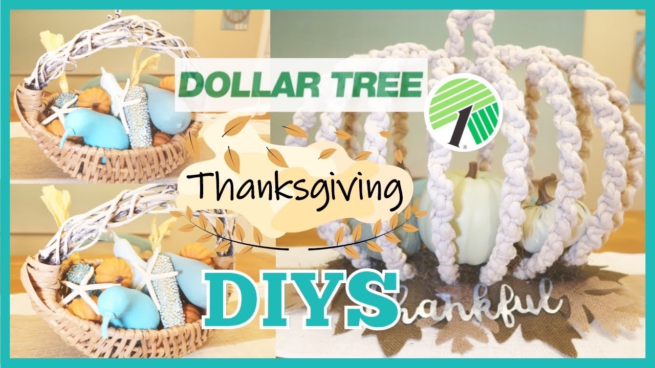 THANKSGIVING Fall Centerpiece 2 Dollar Tree DIY (2021) Hacks