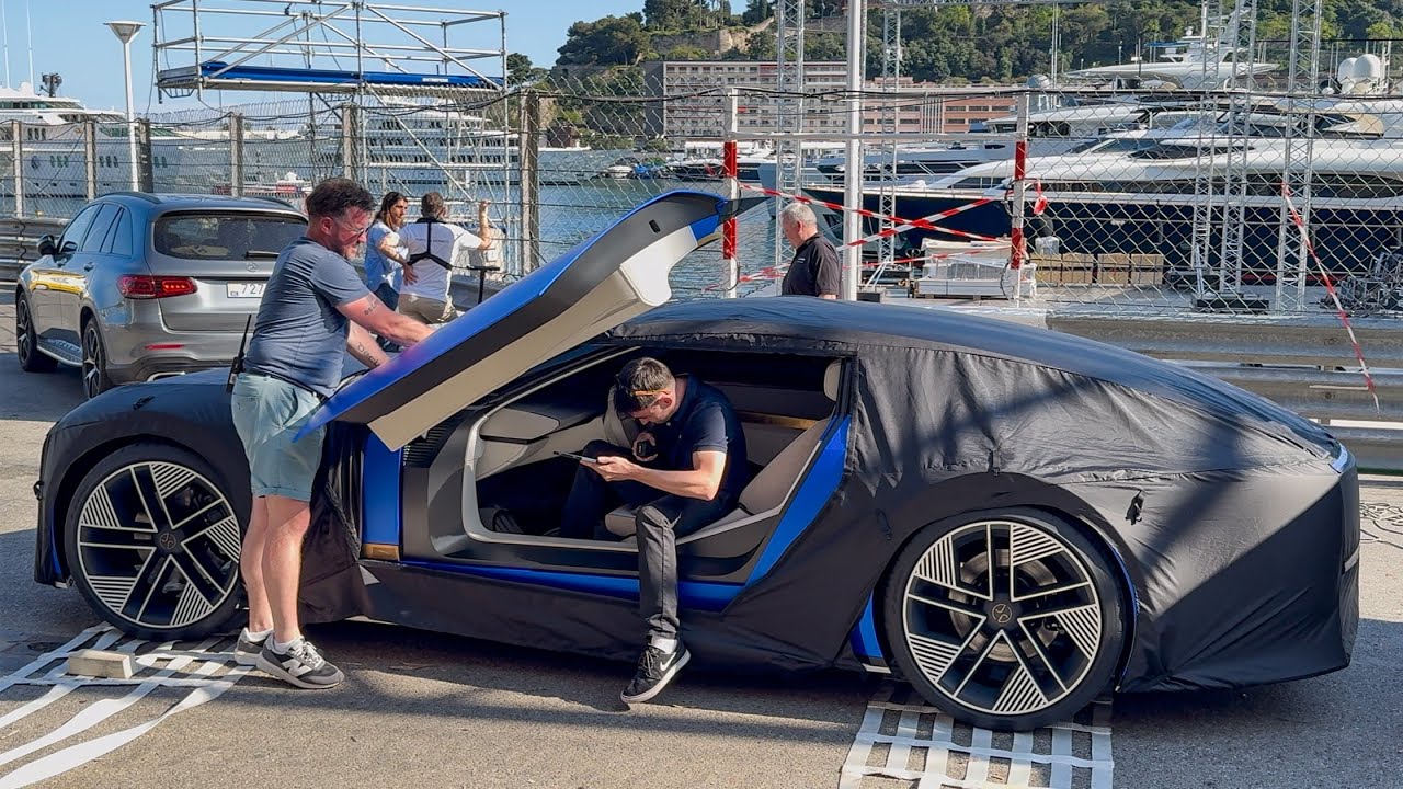 BRAND NEW JAGUAR TYPE 00 on the streets of Monaco Airlifted on a Mega Yatch!!