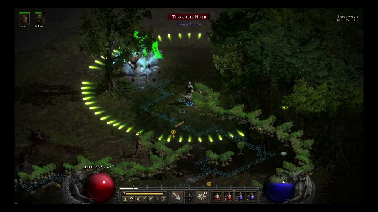 bone and poison necro hell spider forest and cavern