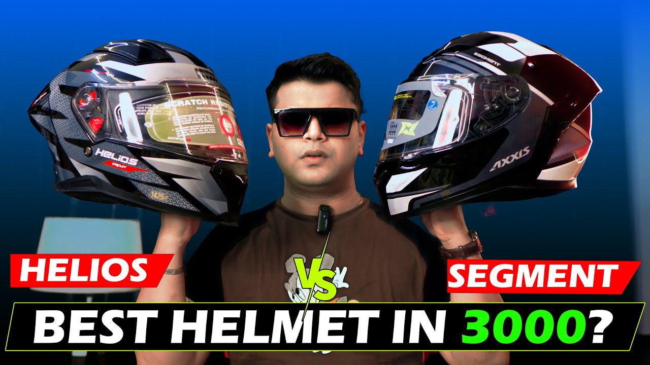 Studds Helios D2 Circuit vs Axxis Segment Coparison😍 Best Budget Helmet in 3000-3500 | Studds Helios