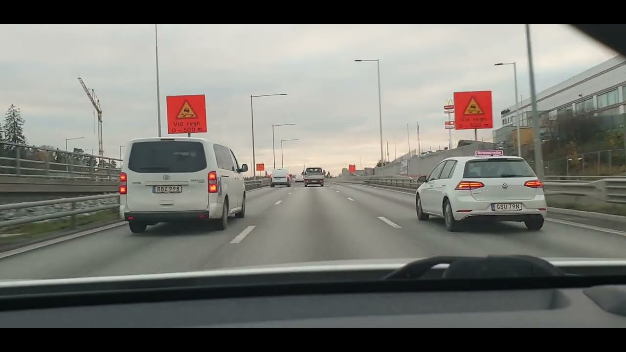 Taxi Körning Bromma mot Södertälje/ Taxi Driving Bromma to Södertälje Stockholm Sweden