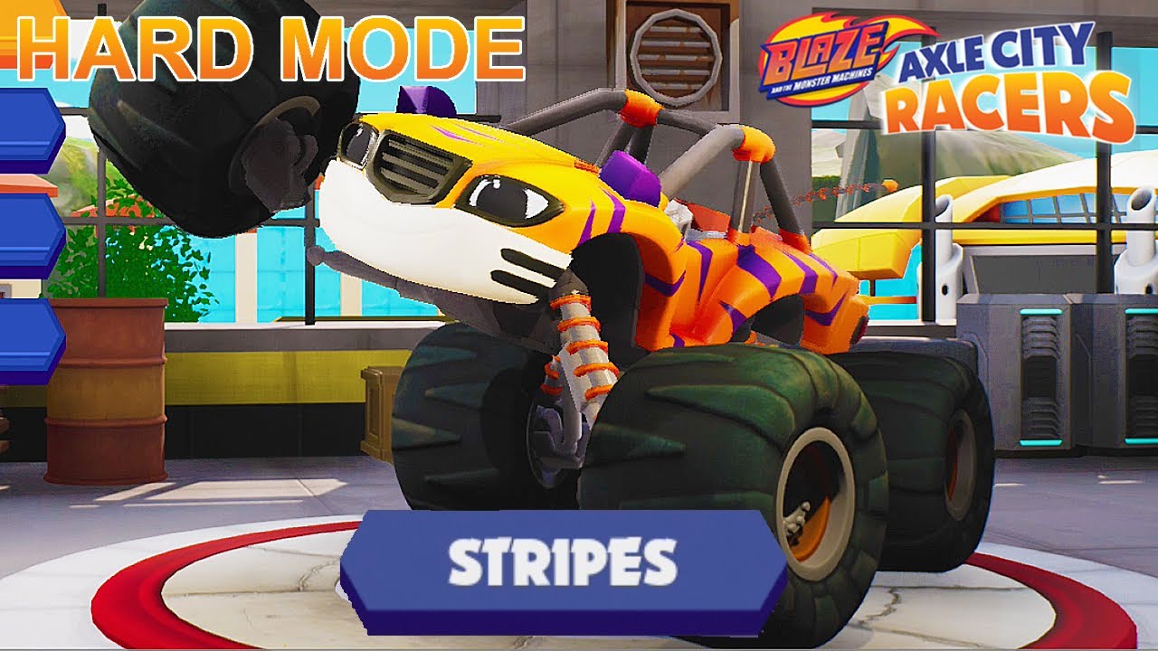Blaze and the Monster Machines: Axle City Racers - STRIPES Gameplay [HARD MODE]