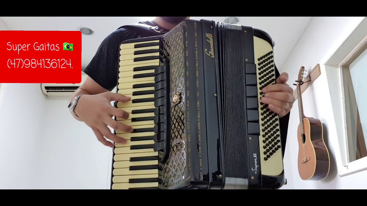 M&uacute;sica Dan&ccedil;ando com Ela Albino Manique  🇧🇷Acordeon Scandalli Super VI 4S   M&aacute;quina made in Italy 🇮🇹