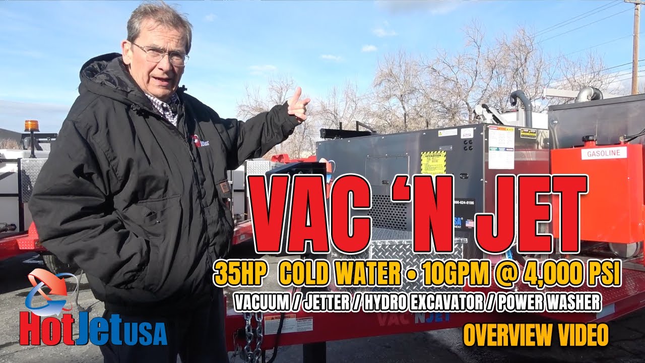 Mid-Range Vacuum Jetter Hydro-Excavator Trailer 10GPM @ 4,000 PSI
