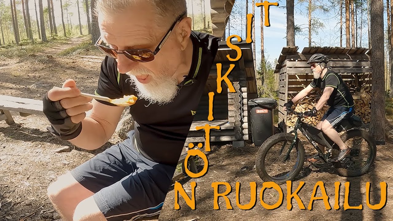 Maastopyöräretki ja tiskitön ruokailu.