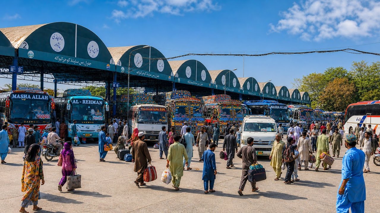 🇵🇰 Gujranwala Pakistan | Real Life in general bus stand Lari adda | 