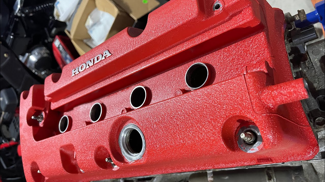 DIY HOW TO PAINT ENGINE VALVE COVER // K24 ENGINE