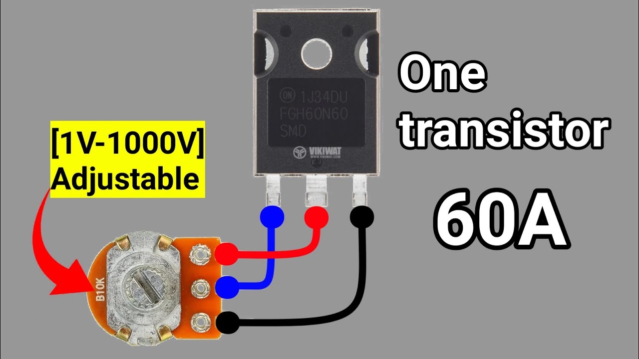 How To Make Adjustable Voltage Regulator Using IGBT | Transistor Voltage Controller Circuit