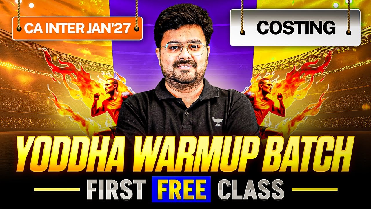 CA Inter Jan 2027 | Costing Demo Class | CA Inter Batch | ICAI | CA Aditya Sharma