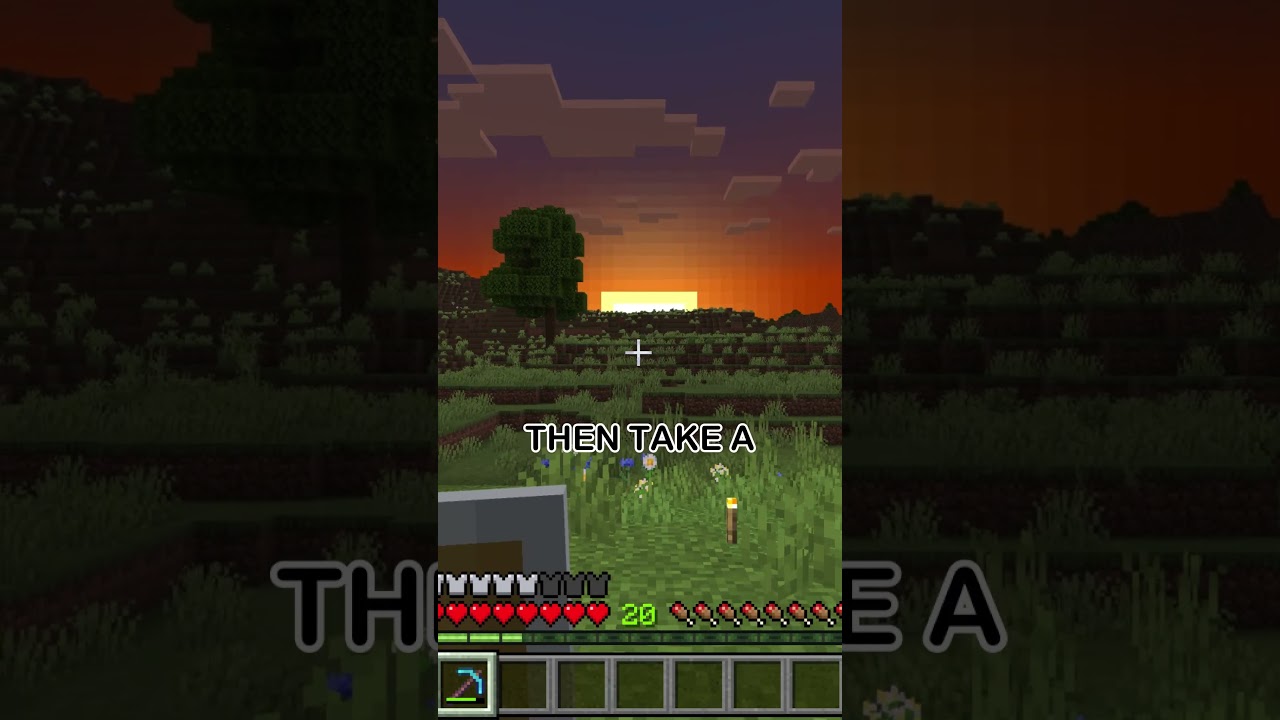 Can you watch the sunset again 😨 🌄 #minecraft #sunset #shorts #fyp