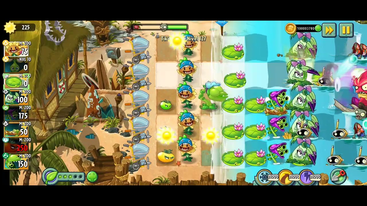 Niveles ♾️ 124 al 130 | Playa de la Gran Ola  🌊 | Plantas con maestría 200