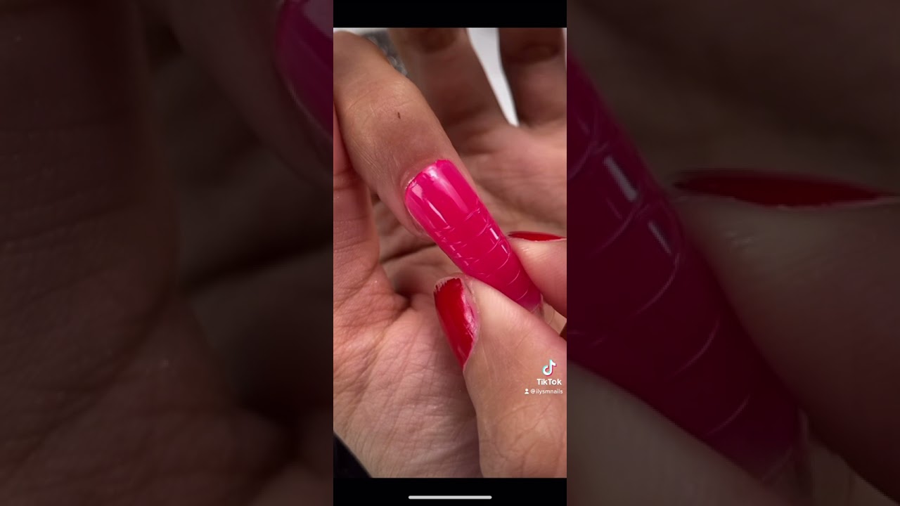 Pushin' Cuticle with a Pink Surprise ✨💅🏽 Pink Polygel Nail with Dual Form