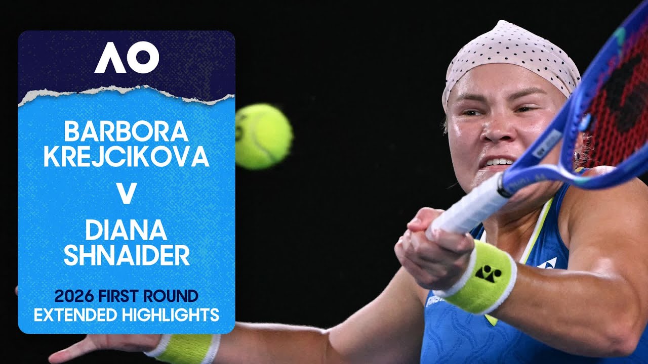 Barbora Krejcikova v Diana Shnaider Extended Highlights | Australian Open 2026 First Round