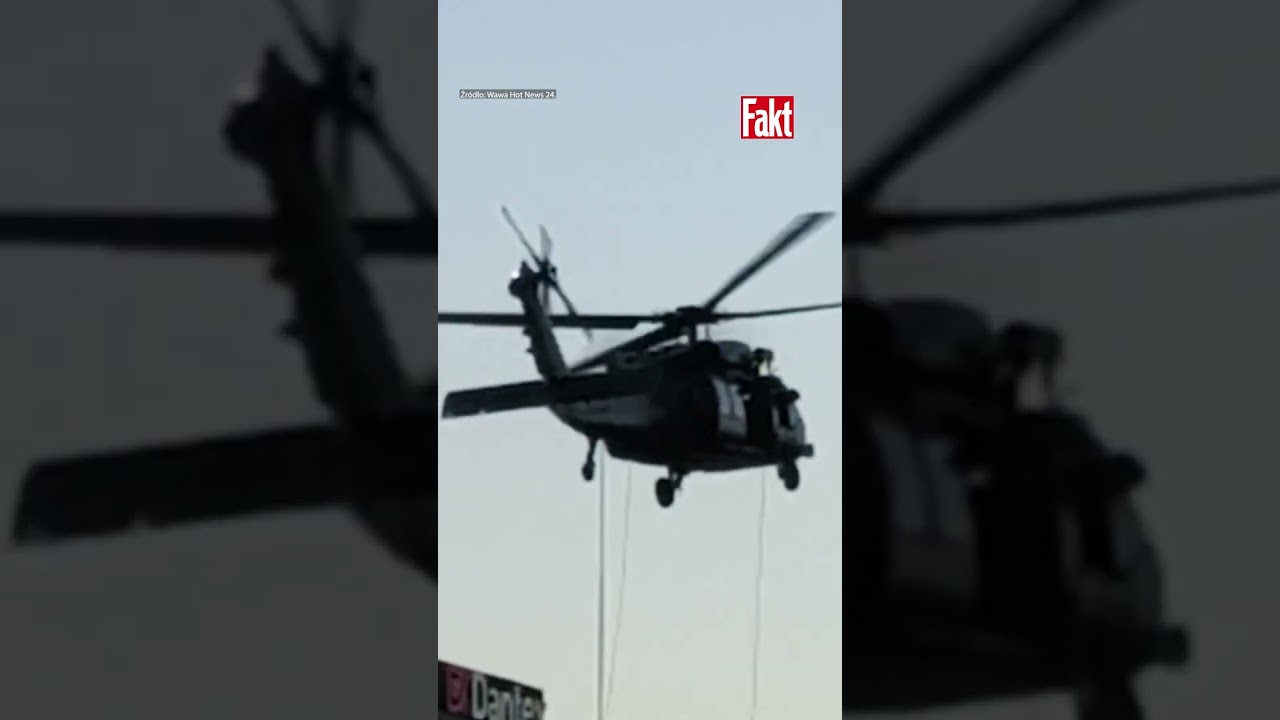 SZTURM KOMANDOS&Oacute;W W WARSZAWIE! W AKCJI POLICYJNY ŚMIGŁOWIEC BLACK HAWK! | FAKT