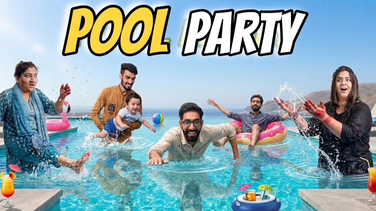 Hum Gaye Pool 🏊 Pee | Pura Ghr Gya Pool Party Enjoye Karny | Pool Vlog | Amara with life 