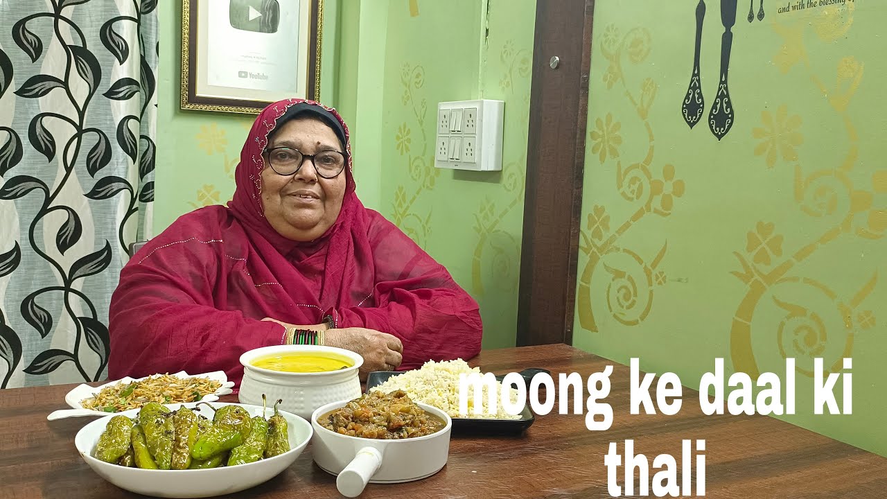 Kokani style nariyal ke dudh ki moong ki dal ki thali by mahek kitchen
