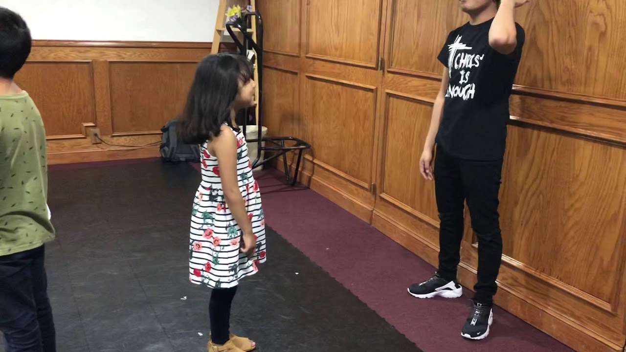 Sunday-school-kids trying out a new game