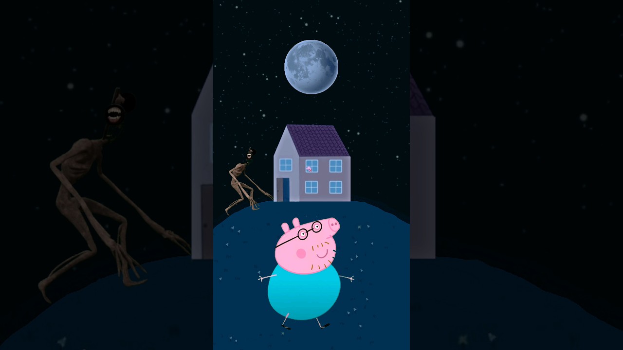 Scary Siren Head and Peppa Pig? Pop Peppa Pig Family in the Backrooms! #shorts