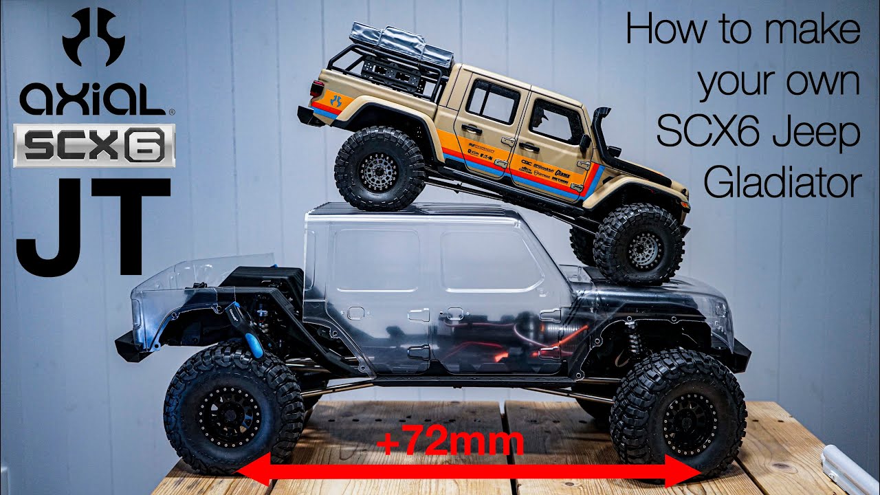 AXIAL SCX6 GLADIATOR Part 1 - Make your own LONG WHEELBASE Jeep