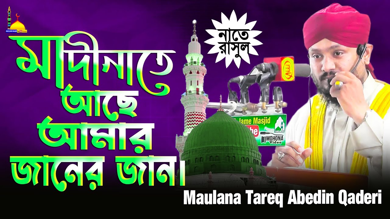 মাদীনাতে আছে আমার জানের জান || Maulana Tareq Abedin || তারেক আবেদীন নাত