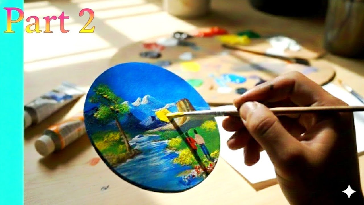 Mini scrap wood #acrylicpainting #part 2 #hadimbaartstudio 