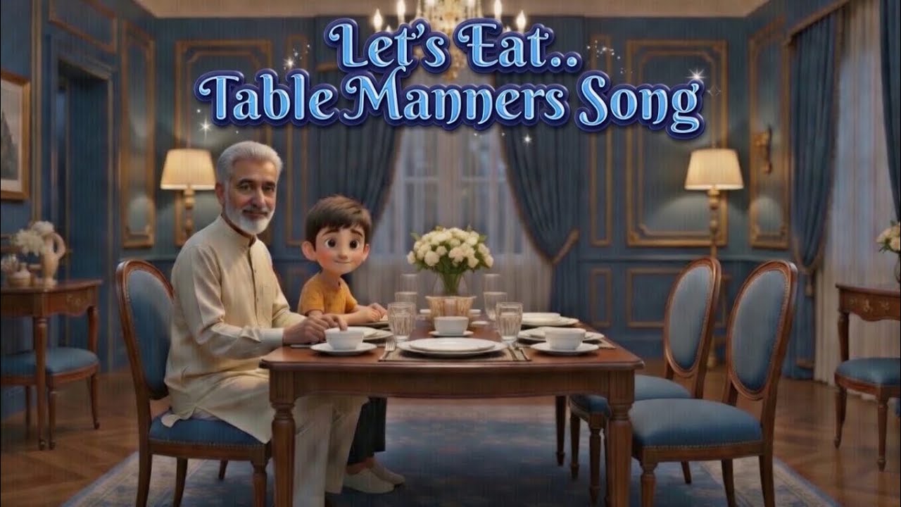 Bismillah Let’s Eat! 🍽️ Good Muslim Table Manners | Kids Islamic Song Manners#islamickids