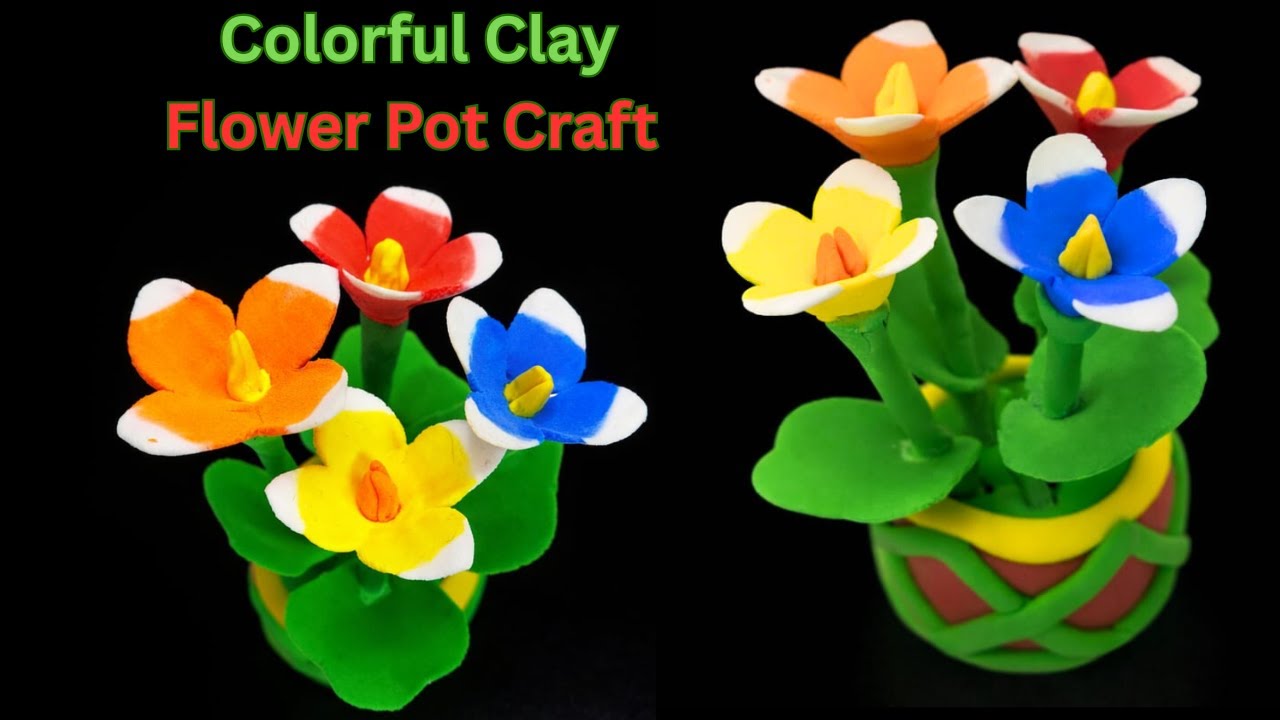 Easy DIY Clay Art for Beginners | Handmade Clay Flowers#Craft#Clay#Diy