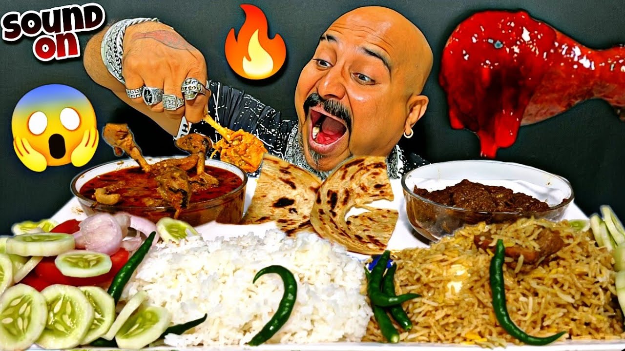 Kolkata Mutton Biryani, Mutton Gosh, Chicken Leg Piece & Tawa Laccha Paratha l Ulhas Kamathe 😍