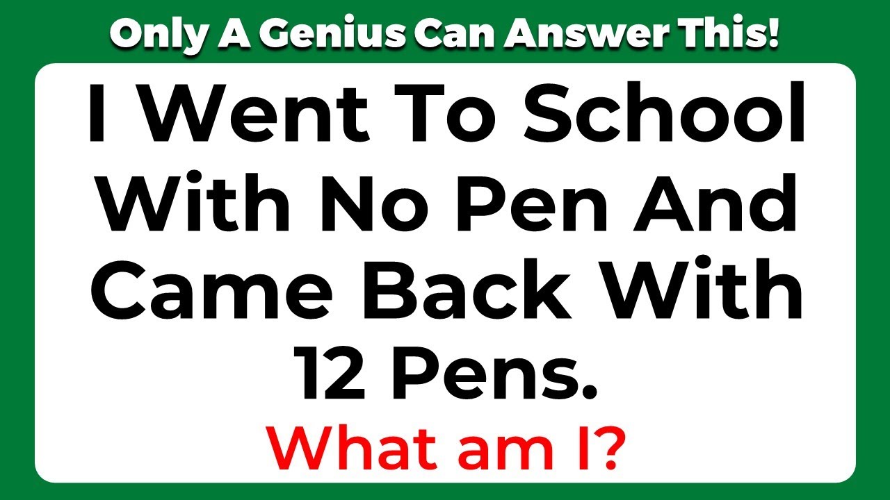 ONLY A GENIUS CAN ANSWER THESE 10 TRICKY RIDDLES | Riddles Quiz - Part 16