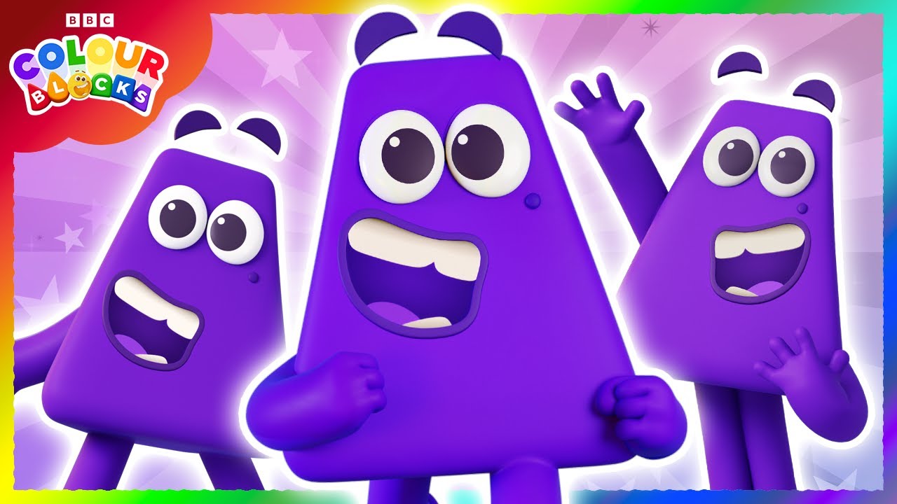 Король цветов — лучшее из серии Colourblock Purple 💜 | Дети учатся цвета | Colourblocks