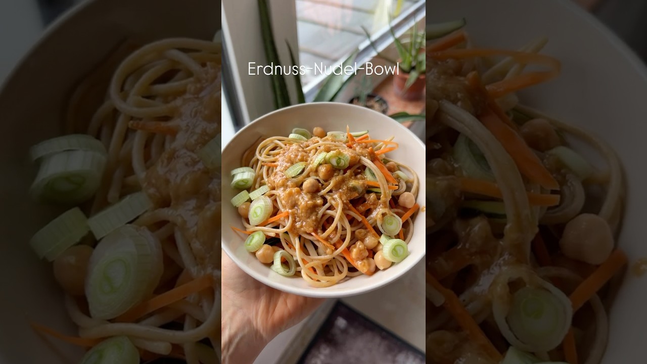 Erdnuss-Nudel-Bowl 🥜 🧡
