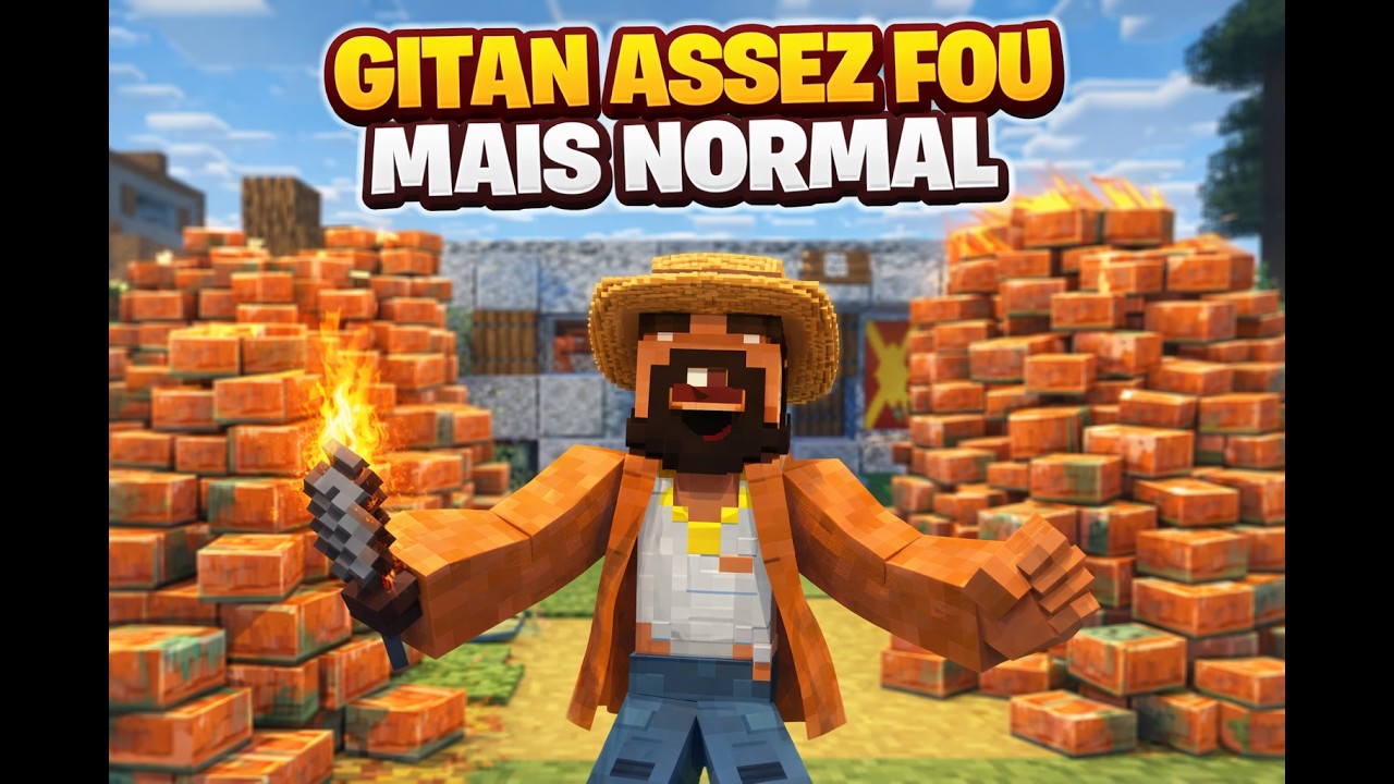 JE DEVIENS LE GITAN LE PLUS FOU DE MINECRAFT 😂 (GlandTown)