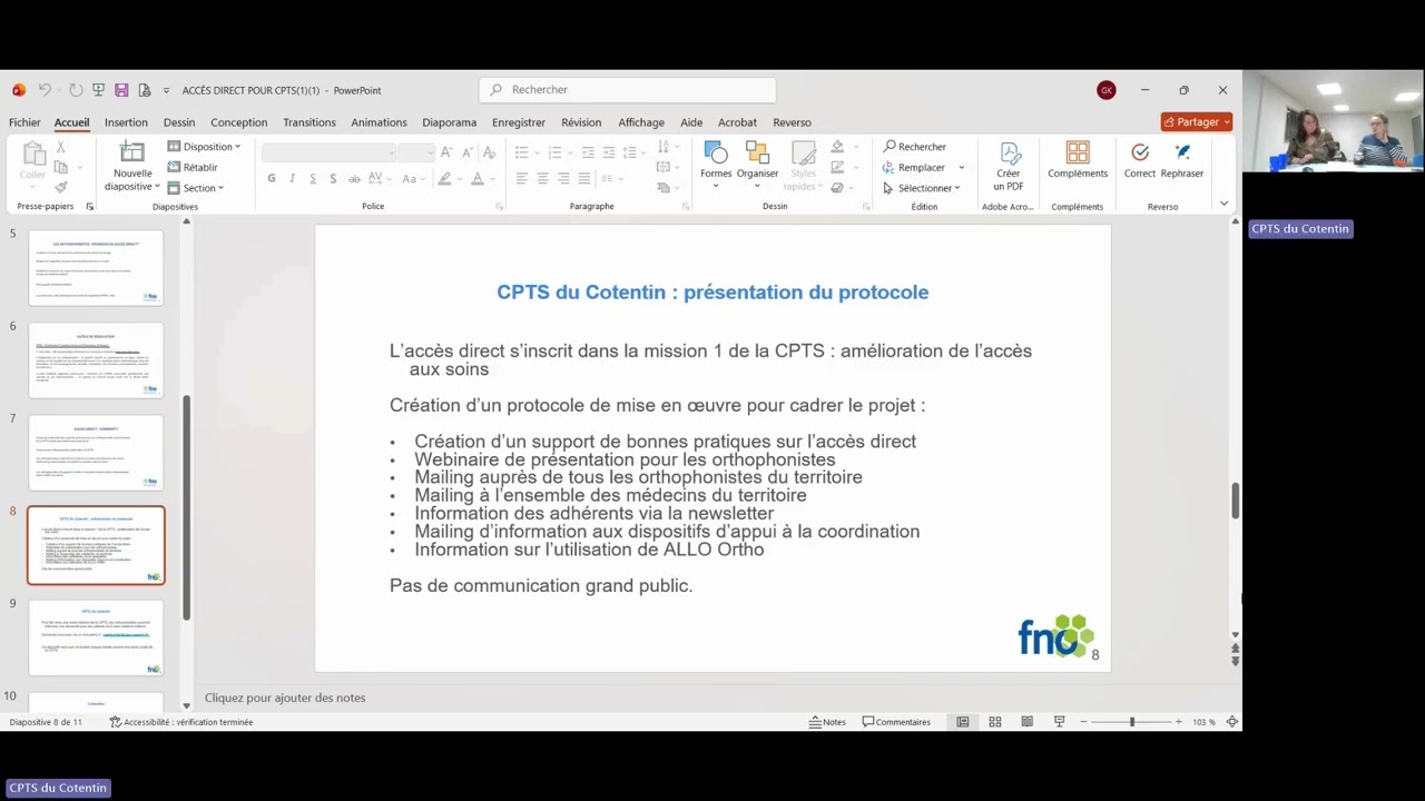 Webinaire de présentation du protocole d’accès direct aux orthophonistes